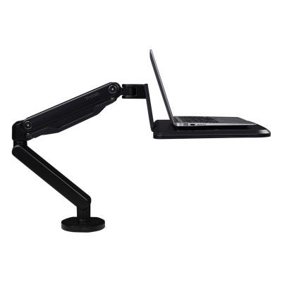 Loctek S2Lb Sit-Stand Gas Spring Laptop Mount Stand With Usb Port For 10"-17" Laptops, Black