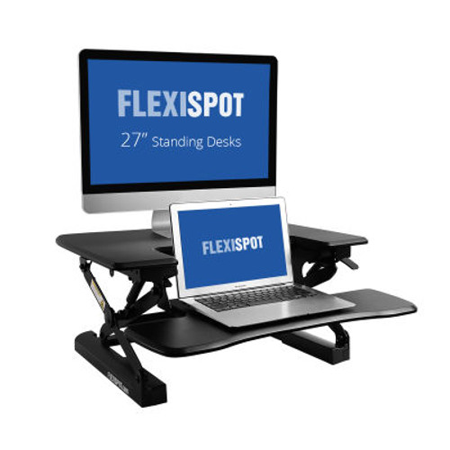 Flexispot M8B 27" Height Adjustable Gas Spring Standing Desk Converter, Black