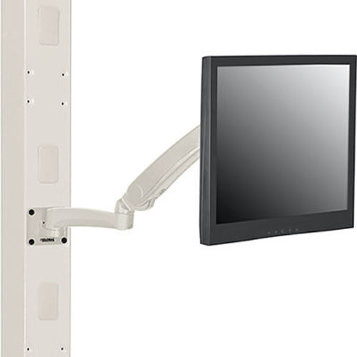 Global Industrial&#8482; Gas Spring LED/LCD Flat Panel Monitor Arm with VESA Plate, Beige