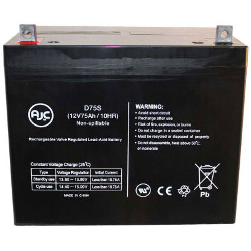 AJC- Carter Brothers AGM 1265T 12V 75Ah Lawn and Garden Battery