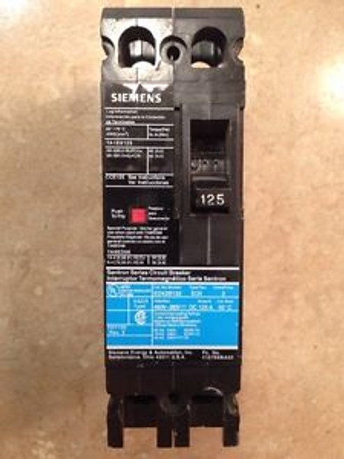 SIEMENS ITE CIRCUIT BREAKER 125 AMP 480V 2 POLE ED42B125