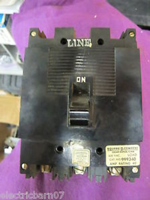 Square D 999340, ML1 40 Amp, 3 Pole Circuit Breaker