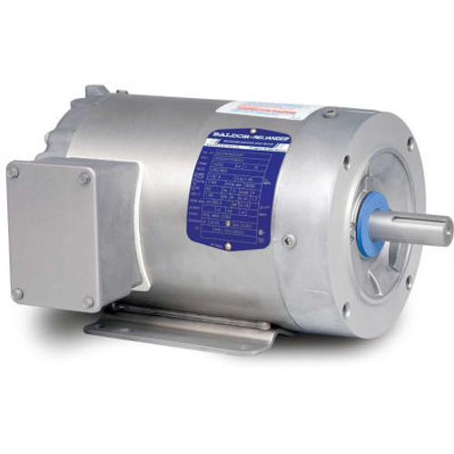 Baldor-Reliance Washdown Motor Idcswdm3542, 3 Phase, 0.75 Hp, 1740 Rpm, 208-230/460 V, Tenv,56C Fr