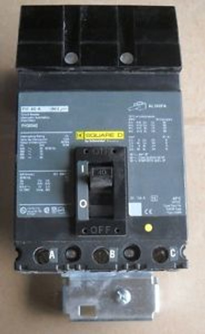 SQUARE D FH36040  3 POLE 40 AMP 600V CIRCUIT BREAKER