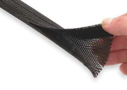 Techflex Fwn0.50Bk Sleeving, 1/2 Wrap Expandable, 100 Ft