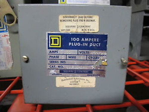 Square D PIB14 100 Amp Tap Box