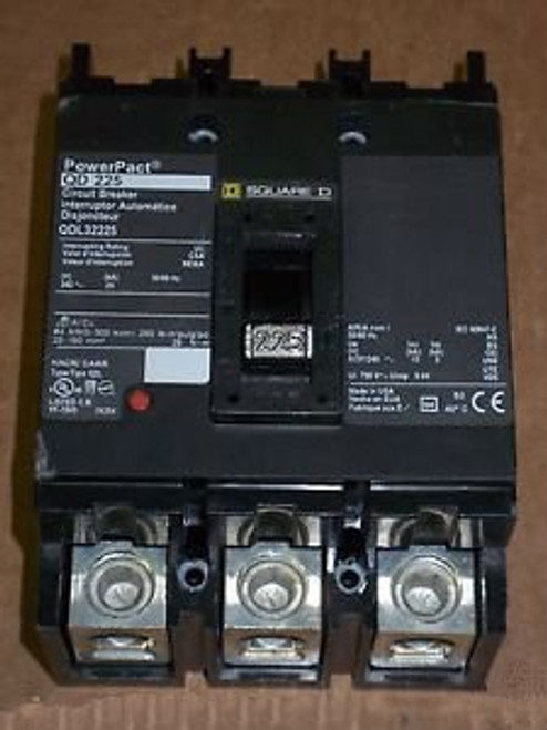 Square D QD 225 3 pole 225 amp 240v QDL32225 PowerPact Circuit Breaker QDL