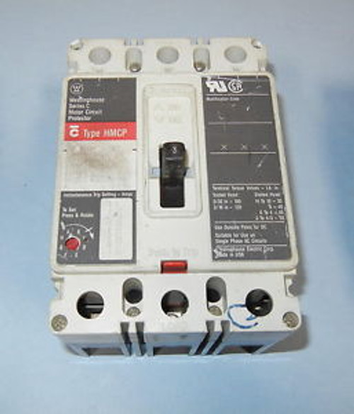 Westinghouse Circuit Breaker 3A 3pole HMCP003COC 600V