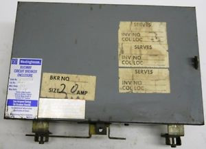 WESTINGHOUSE CIRCUIT BREAKER ENCLOSURE 2528D34G01, BP-FB