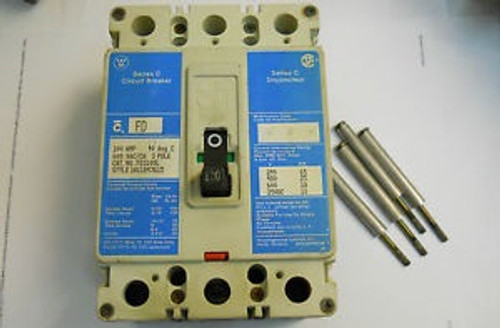 WESTINGHOUSE FD3100L CIRCUIT BREAKER 100A 600V 3-POLE SERIES C