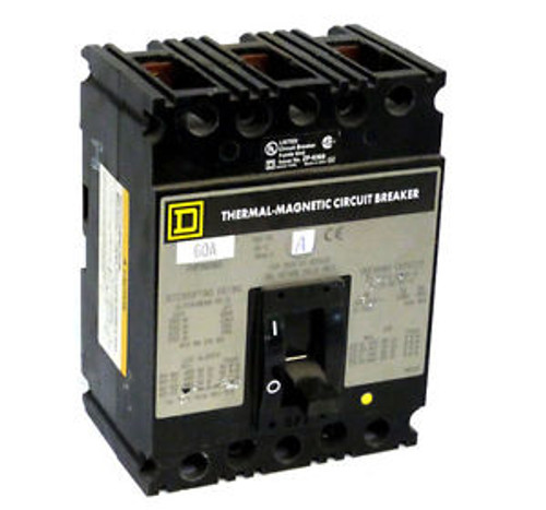 Square D FHP36060 60A 3-Pole 600V Circuit Breaker 1 YEAR WARRANTY