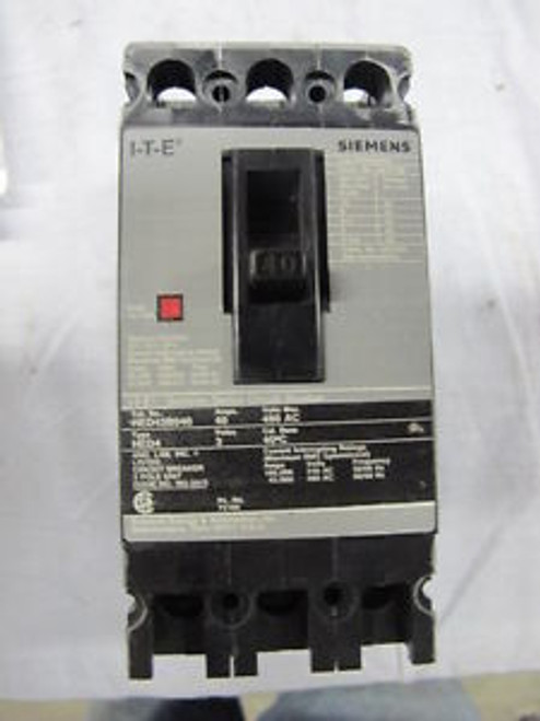 Siemens HED43B040 3 POLE 40 AMP 480 Circuit Breaker