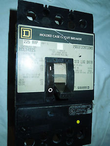 Square D KCL34225 circuit breaker, 225Amp, 3 Pole, 480Volt, Tested & guaranteed