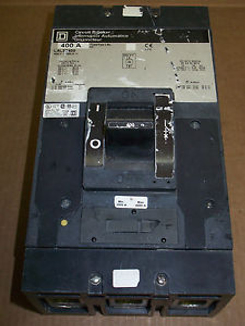 Square D LAL 3 pole 400 amp 600v LAL36400 Circuit Breaker Gray Label Chipped
