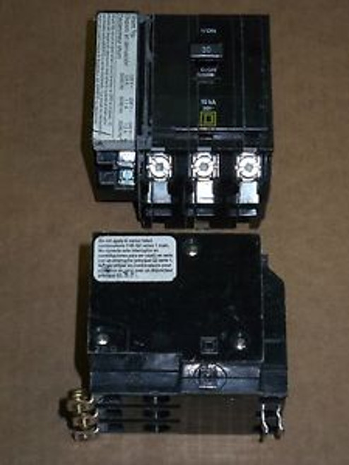 Square D QOB 3 pole 30 amp 240v QOB3301021 Shunt Circuit Breaker QOB330-1021