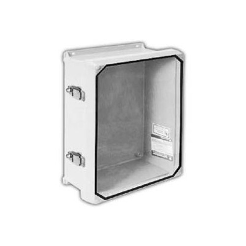 Vynckier CVJ1412HWPL2 CVJ 14" X 12" Non-Metallic Enclosure/Clearview Window/2 Padlockable Latches