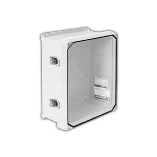 Vynckier CVJ1412HWLL2 CVJ 14" X 12" Non-Metallic Enclosure, Clearview Window, Hinge, 2 Twist Latches