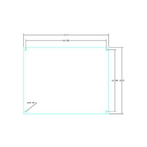 Vynckier AFPH4032N-KIT ARIA 40" X 32" Hinged Non-Metallic Front Plate Kit