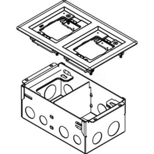 Wiremold 880W2828TCAL Floor Box 880W2 Series Box W/2 Gang 828TCAL, Aluminum Cover