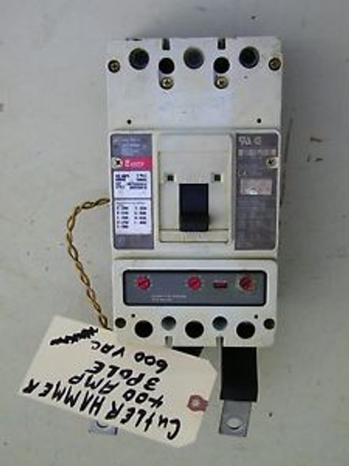 CUTLER HAMMER -CIRCUIT BREAKER -HMCP400X5WS10,400 AMP. 600 V. 3-POLE