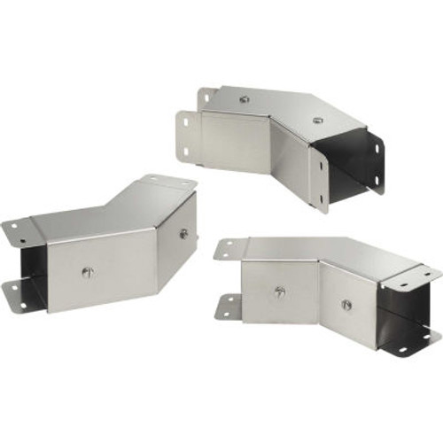 Hoffman CTS66PEFC45SS, 45 Deg Elbow Front Cover, Perf, Sloped, 6.00x6.00, SS