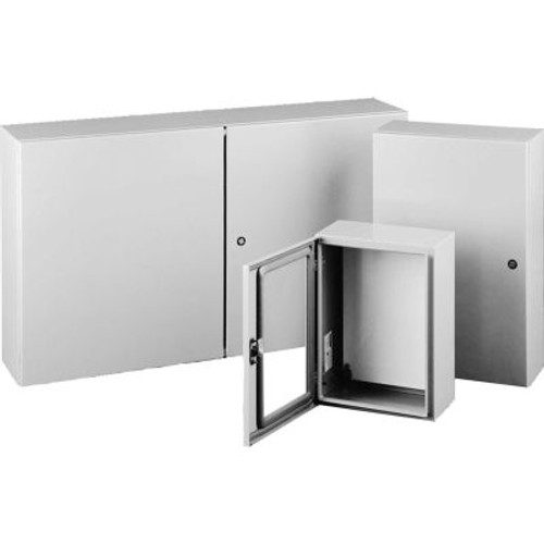 Hoffman CFM12126, Concept&#8482; Flush-Mount Encl, 12.00X12.00X6.00, Steel/Gray