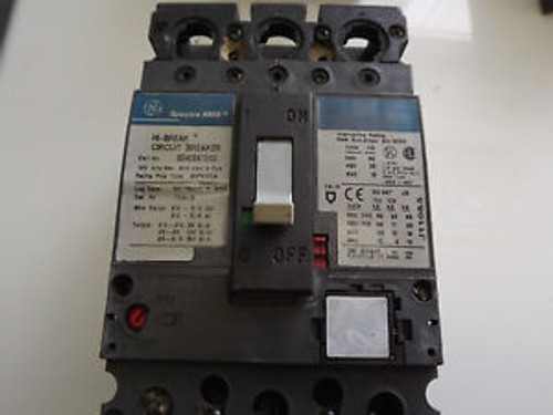 GE CIRCUIT BREAKER 100 AMP 600V SEHA36ATO100 Pole 3, Voltage Rating 600