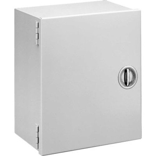 Hoffman A16N166LP, Wall-Mount Control Enclosure, 16.00X16.00X6.62, Steel/Gray