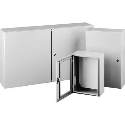 Hoffman CSD16126W, Concept™ Wall-Mount Encl/Window, 16.00X12.00X6.00, Steel/Gray