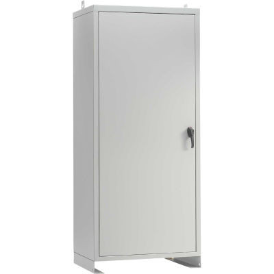 Hoffman A84N3624FSLP, Free Stand, 1 Door Encl, 84.00X36.00X24.00, Steel/Gray