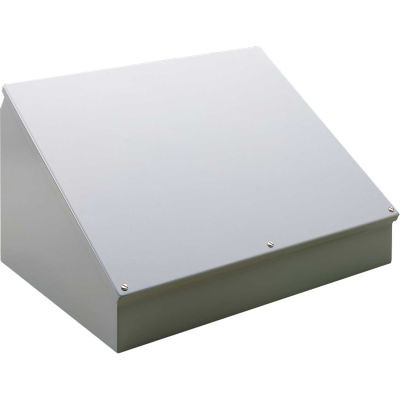 Hoffman C20C20, Consolet, Sloped Cover, 20.00X20.00X13.09, Steel/Gray