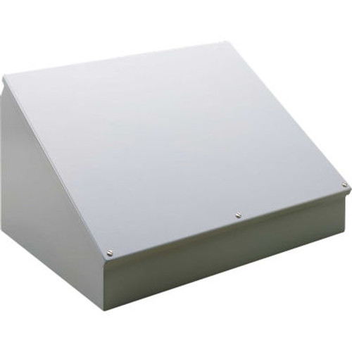 Hoffman C16C30, Consolet, Sloped Cover, 16.00X30.00X11.09, Steel/Gray