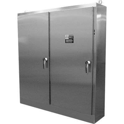 Hoffman A72XM2818SSN4, Heavy Duty SS Free Stand Encl, 1 Door, 72.12X28.25X18.12