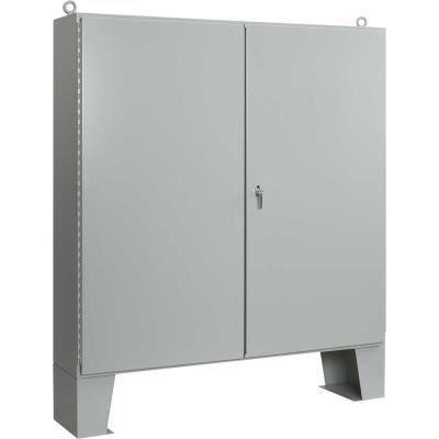 Hoffman A604816LP, 2 Door W/Floor Stands, Type 12 Encl, 60.06X48.06X16.06, Steel/Paint