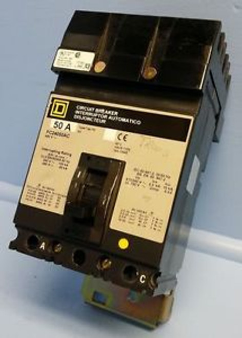 Square D I-Line FC24050AC 50 Amp Circuit Breaker 240/480V S3 IAD FC24050 50A