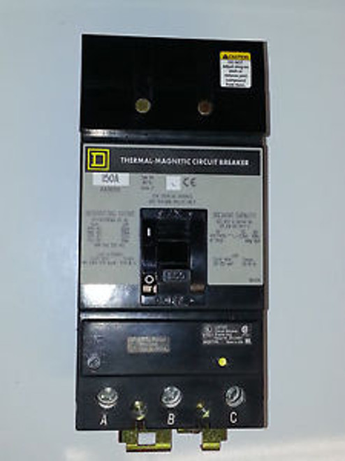 Square D KA36150 Circuit Breaker, 150 Amp, I-Line