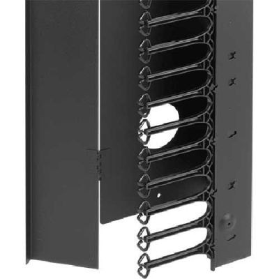 Hoffman PVF207 PROLINE™ CABLETEK™ Vert Cable Mgr, 2000x700mm, Steel/Black
