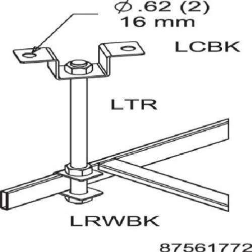 Hoffman LCBK Ceiling Support BRKT (10), Steel/Zinc