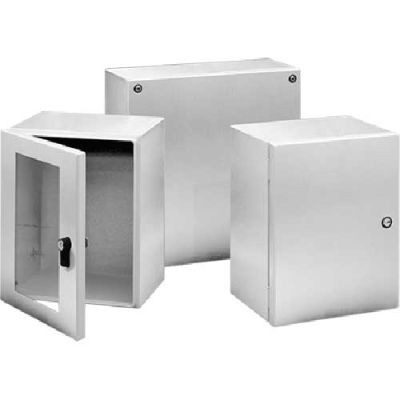 Hoffman LWC204015SS6, INLINE™ Inst. Box, Hinged Window Cvr, Type 4X, 181x381mm, SS Type 316L