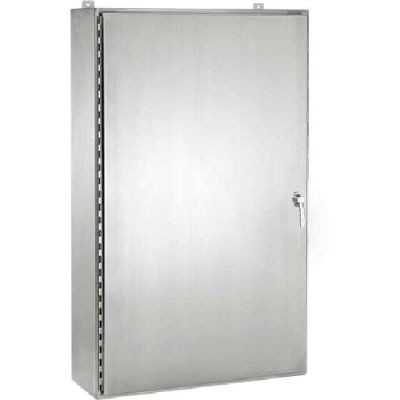 Hoffman A48H3610SSLP3PT, Continuous Hinge W/3-Point Ltch, Type 4X, 48.00x36.00x10.00in, SS Type 304