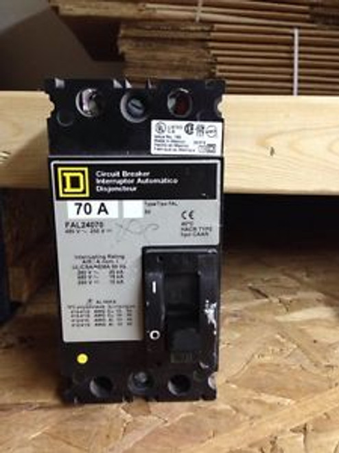 FAL24070  Square D  Breaker 70 Amps 480 Volts 2 Pole