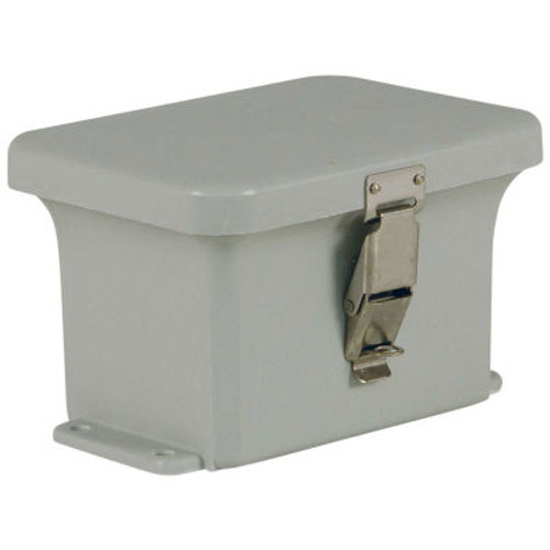 Hubbell-Wiegmann HW-J121005CHQR Junction Box NEMA 4X, 12"L x 10"W x 5"H, Hinge Cover, Gray Polyester