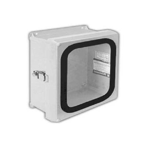 Vynckier VJG606HWPL1 VJG 6" X 6" Non-Metallic Enclosure, Gasket Window, Hinge, 1 Padlockable Latch