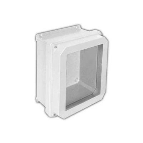 Vynckier Rvjb1210W Rvjb 12" X 10" Non-Metallic Enclosure, Raised Cover, Bonded Window, 4 Screws