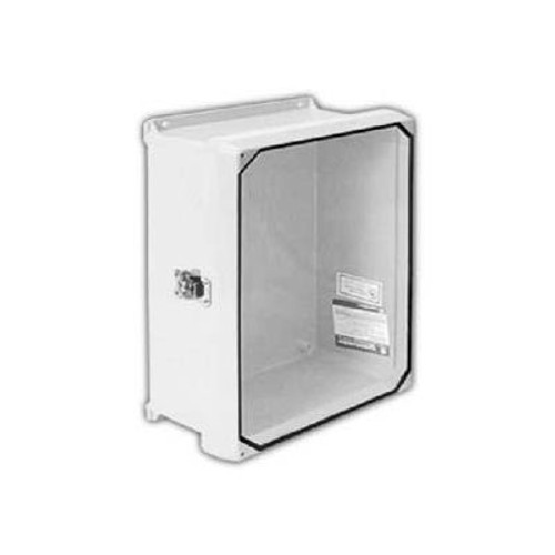 Vynckier Cvj1008Hwll1 Cvj 10" X 8" Non-Metallic Enclosure, Clearview Window, Hinge, 1 Twist Latch