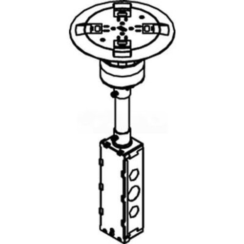 Wiremold RC9A15TCAB Poke-Thru Flange & Non-Metallic Slide Holder, Assembled Unit, Brass