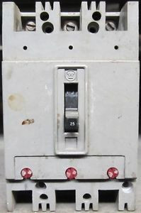 WESTINGHOUSE  HFA3190M  600 VAC  25 A  3 Pole CIRCUIT BREAKER