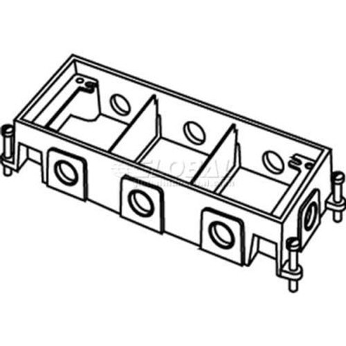 Wiremold 880M3 Floor Box 3-Gang Shallow Box, Fully Adjustable