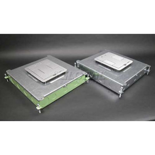 Wiremold RFB6 Floor Box 6-Gang Steel Recessed Floor Box