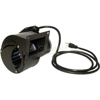 J&D Shaded Pole Blower VBM148A-PC, Square Opening, with Damper Door and Cord, 148 CM, 120V